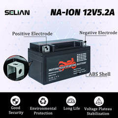 12V 5.2Ah motorcycle battery