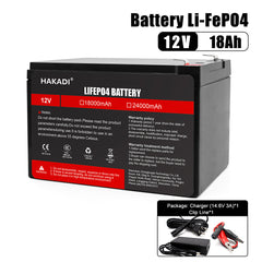 Selian 12V 18Ah LiFePO4 Lithium Rechargeable Battery Pack Built in BMS for Power Electrical Solar System Home Energy Storage