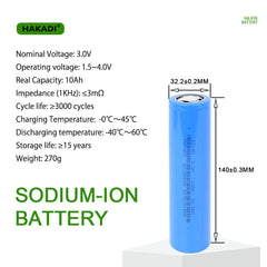 33140 Sodium Batteries 3V 10Ah