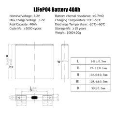 Lishen 40Ah 3.2V 6C Lifepo4 Battery