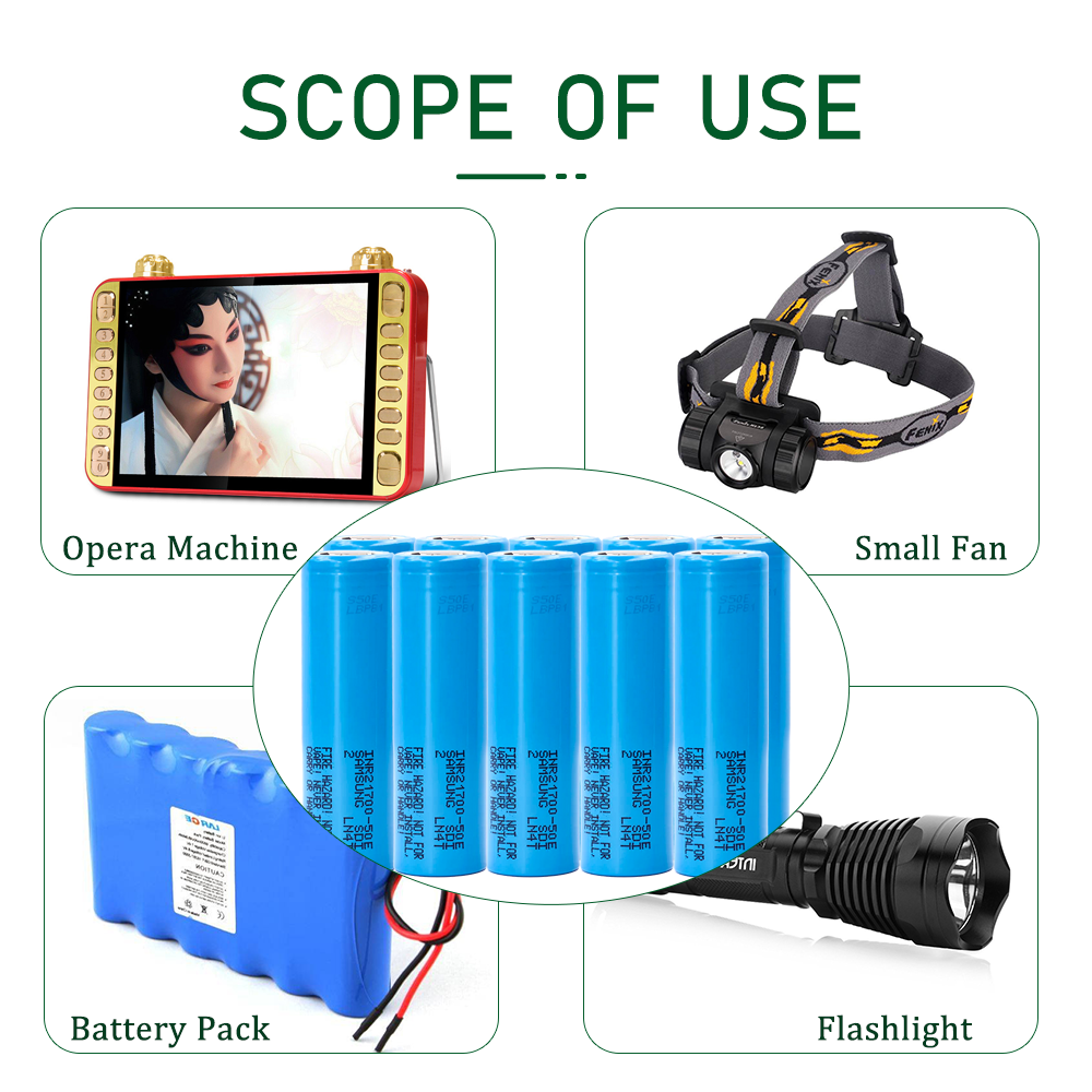 100% original 21700-50E 3.6V 4900mah NMC Rechargeable Li-ion Battery Cell For special electric OEM/ODM Accept