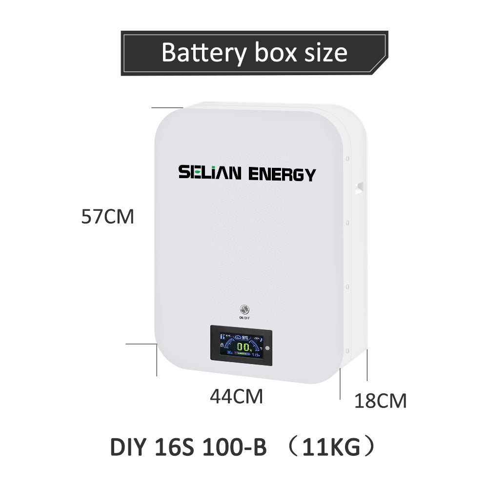 Lifepo4 48V 16S 100Ah 105ah LiFePo4 Battery BOX DIY Battery kit With JK/EJ Smart BMS For Home Solar Energy