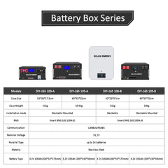 Lifepo4 48V 16S 100Ah 105ah LiFePo4 Battery BOX DIY Battery kit With JK/EJ Smart BMS For Home Solar Energy