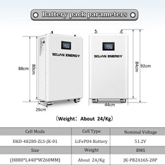 2025 New Upgraded Battery Kit Box With Handle and JK BMS 48V 280ah Box For Diy 280Ah 314Ah Lifepo4 Battery Pack