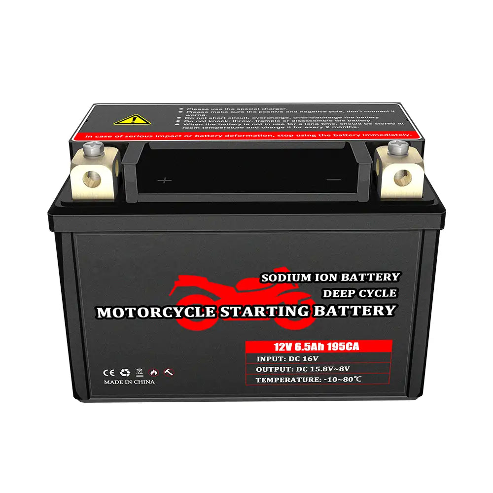 New Arrival 12V 6.5Ah 195CCA Deep Cycle Sodium Ion Na Battery Pack for Motorcycle Long Cycle Life