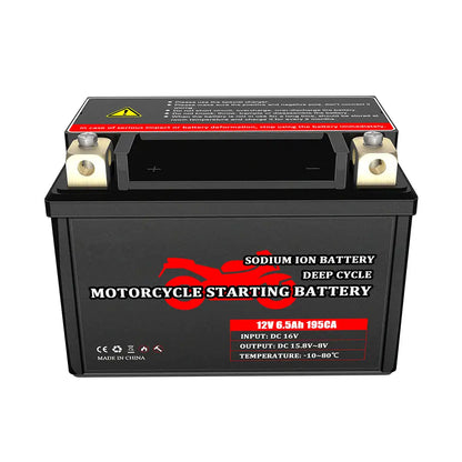 New Arrival 12V 7.8Ah 235CCA Sodium 18650 Na ion Batteries 3000 Times Motorcycle Starting Sodium-ion Battery Pack