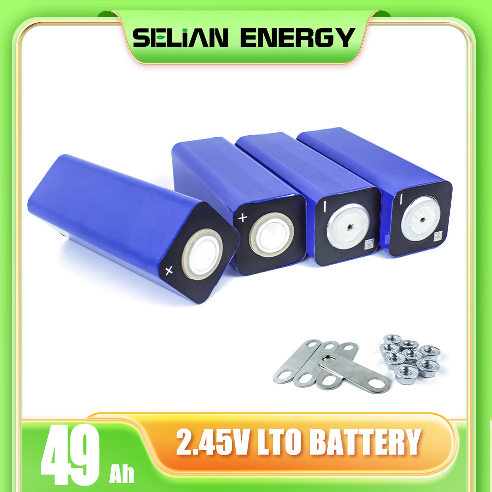 Selian Energy Grade A 2.45V 49Ah Cylindrical Rechargeable LTO Battery Cells with High Capacity for Energy Storage Battery Pack