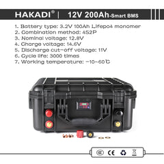 12V 200A LiFePO4 Rechargeable Battery Pack Built in BT BMS With 14.6V 10A Charger for solar system Home Energy Storage