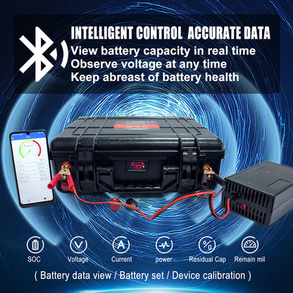 12V 200A Power Energy LiFePO4 Rechargeable Battery Pack Built in BMS with BT for solar system RV Camping Power Supply