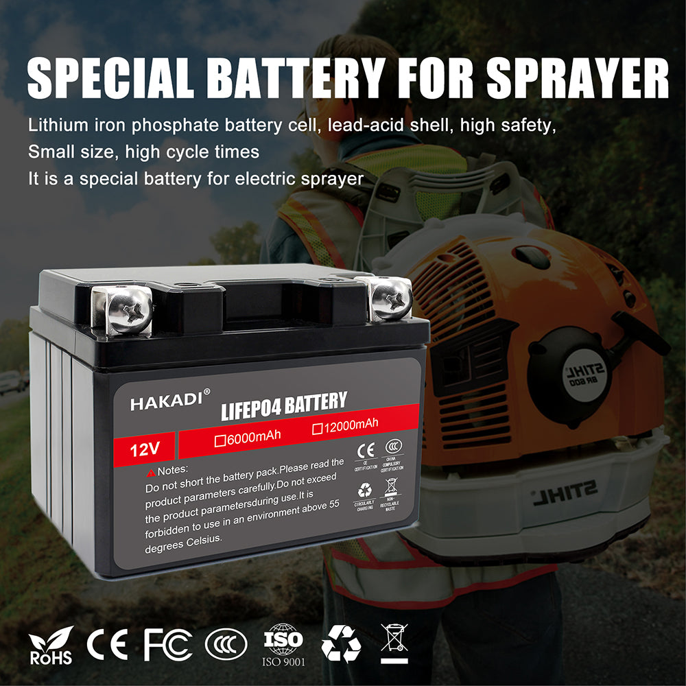 Power Energy LiFePO4 12V 6Ah Rechargeable Battery Pack Built in BMS for Power Electrical Solar System, RV, Boat