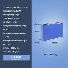 CATL 3.7V 53Ah NMC lithium-ion Battery Cell Rechargeable Deep cycle For DIY 12V 24V 48V pack Solar Energy System Boat RV EV