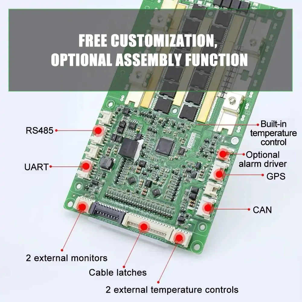 JBD Smart Bluetooth BMS 4S-8S 100A150A 200Acurrent For DIY lithium ion LiFePo4 Battery pack