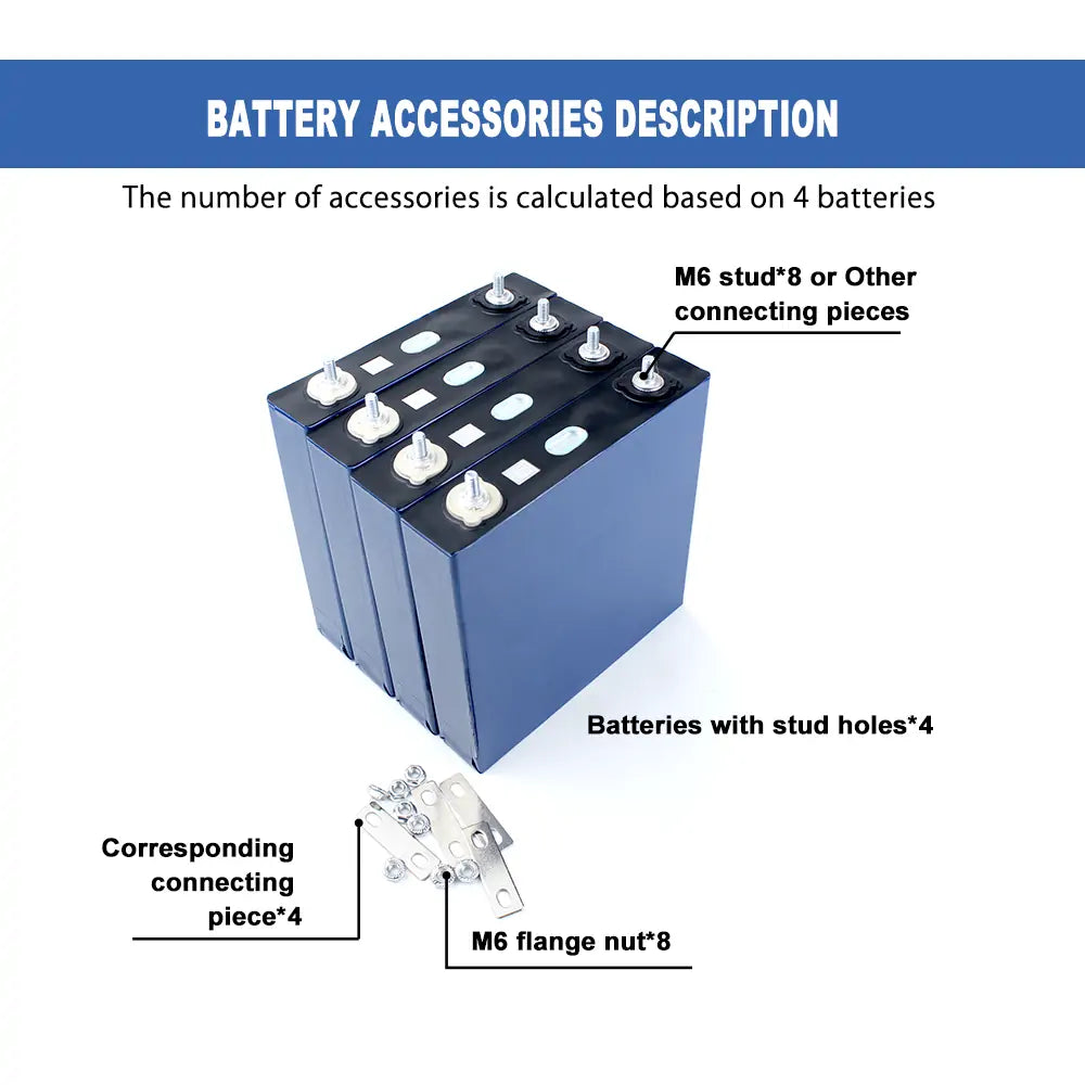 CALB-3.2V 125Ah 4PCS LiFePO4 Battery Cells Cycle life 5000+Rechargeable for solar energy storage diy pack and Golf cart power wall