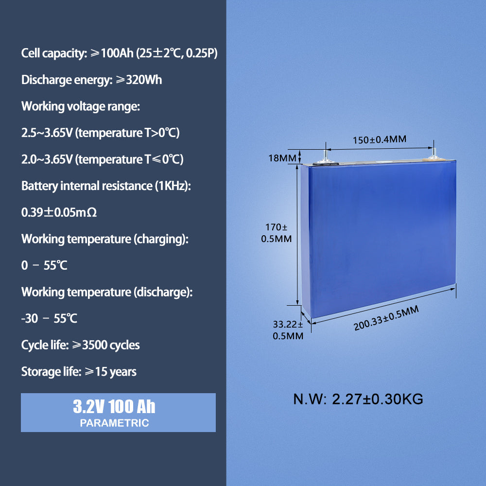CATL 100Ah Grade A Lifepo4 3.2V Lithium Iron Phosphate Battery LFP Cells For Golf carts RV EV Battery Pack