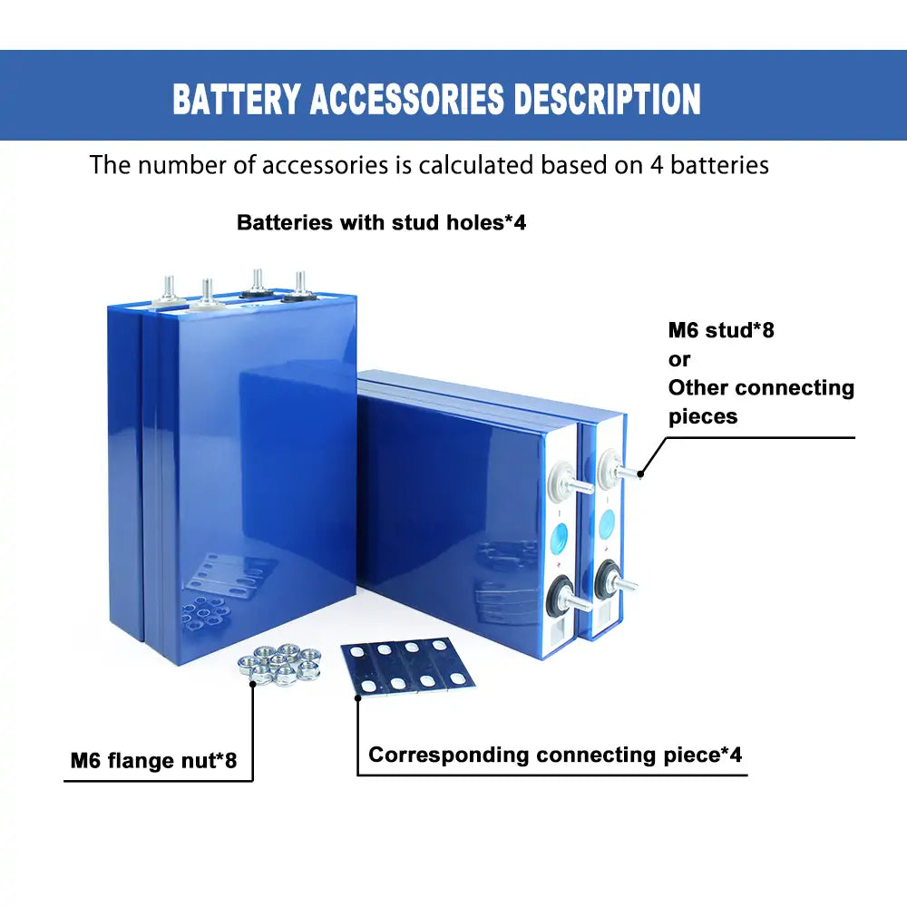 EVE-3.2V 80Ah 4PCS Lifepo4 Battery Cells 6000+Cycle life Rechargeable For Boat RV EV Solar System