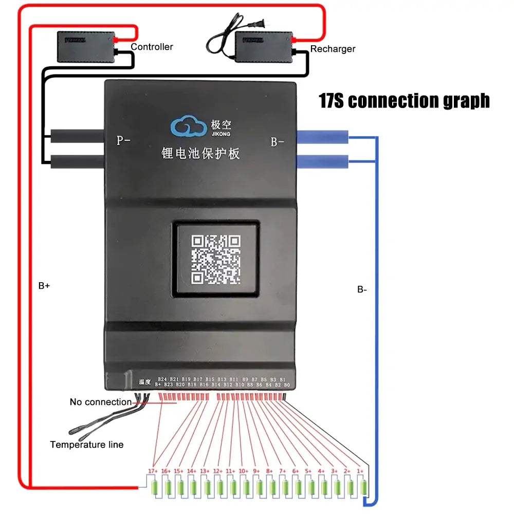 JK BMS 1A 2A Active Balance Lifepo4 BMS 8S 16S 24S 100A 150A 200A 500A Smart Board with Bluetooth