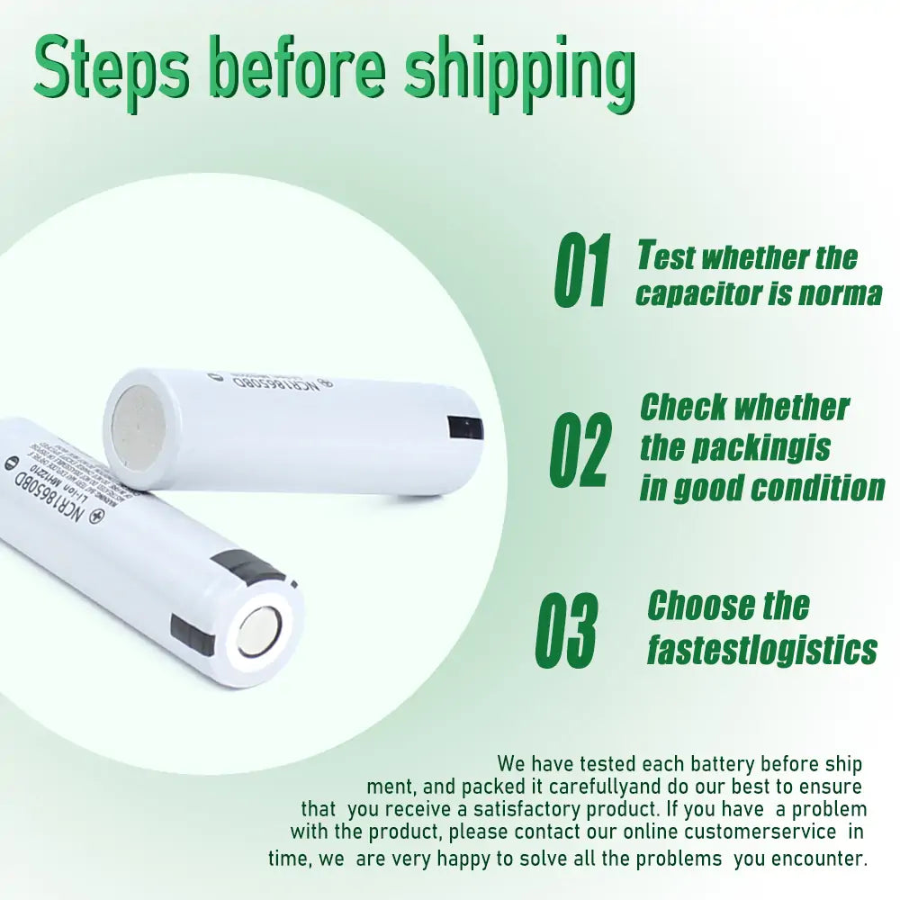 NCR18650BD 3.6V 3200mAh Grade A 100% Original NMC Rechargeable Lithium-ion Battery Cell