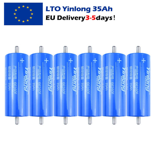 LTO Yinlong 2.3V 35Ah Battery Cycle life 25000+ Cell For -50 °low temperature discharge DIY Battery Pack 12V 24V 48V