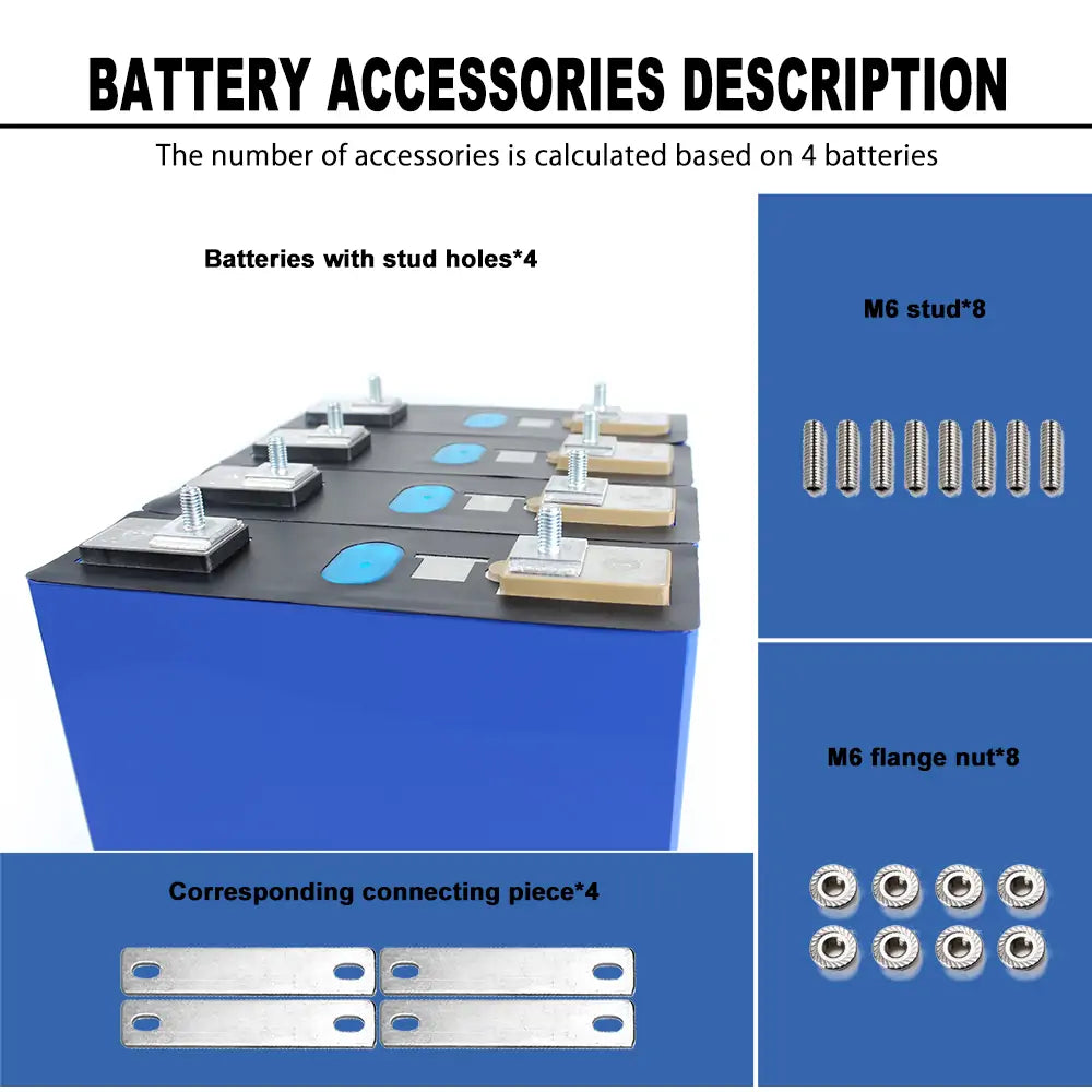 Lifepo4 Lishen 3.2V 202Ah Battery Cells Round stud Grade A Rechargeable For DIY 12V 24V 36V 48V Solar Energy Storage System EV RV Boat