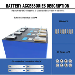 Lifepo4 Lishen 3.2V 202Ah Battery Cells Round stud Grade A Rechargeable For DIY 12V 24V 36V 48V Solar Energy Storage System EV RV Boat