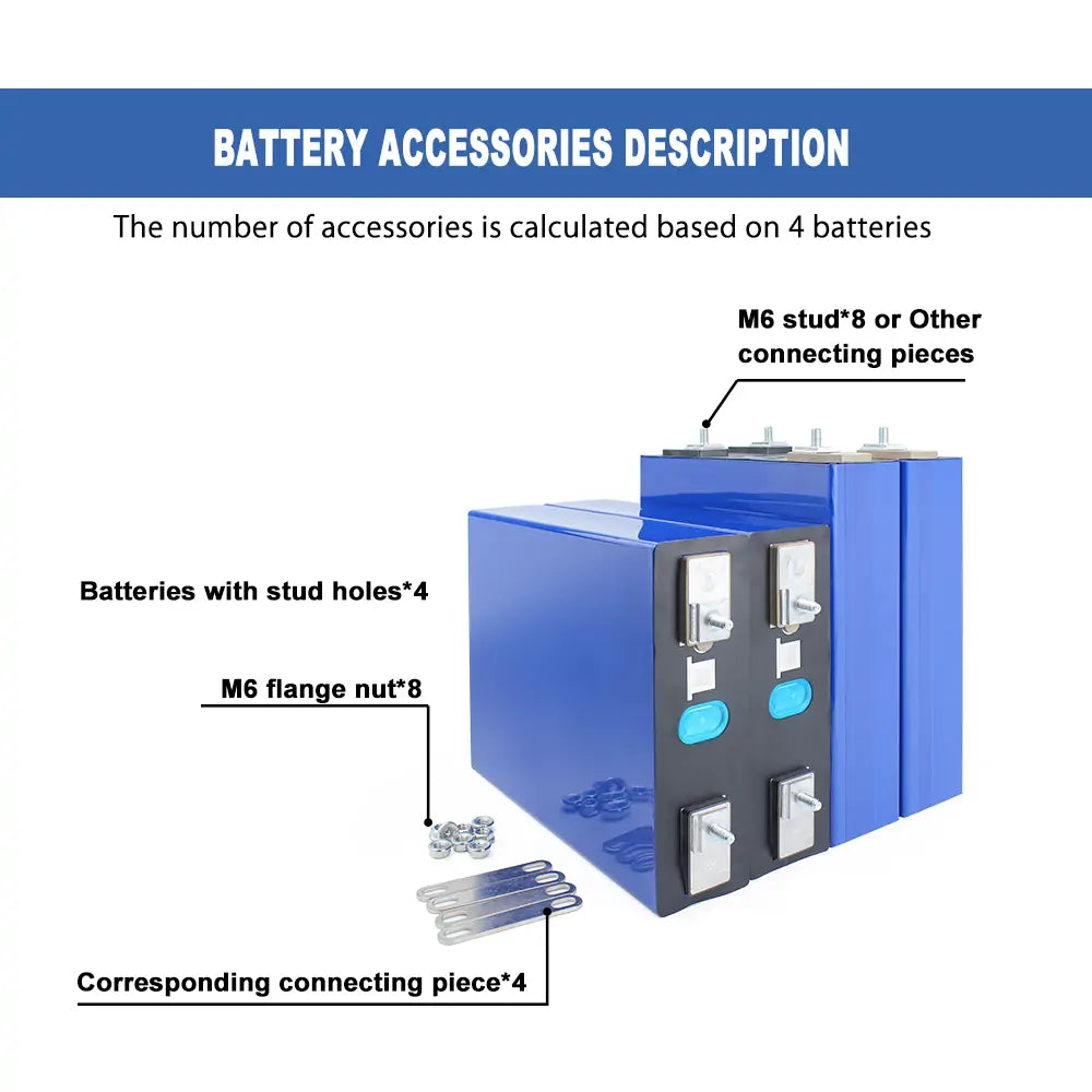 Lifepo4 Lishen 3.2V 202Ah Battery Cells Round stud Grade A Rechargeable For DIY 12V 24V 36V 48V Solar Energy Storage System EV RV Boat